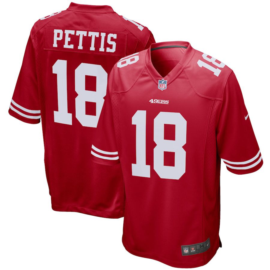 Men San Francisco 49ers #18 Dante Pettis Nike Scarlet Player Game NFL Jersey